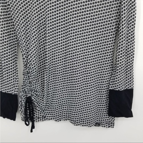 Prana•Hooded Shirt•Vinyasa•Long Sleeved•Black Polka Dot••Sz‎ S - Picture 7 of 7